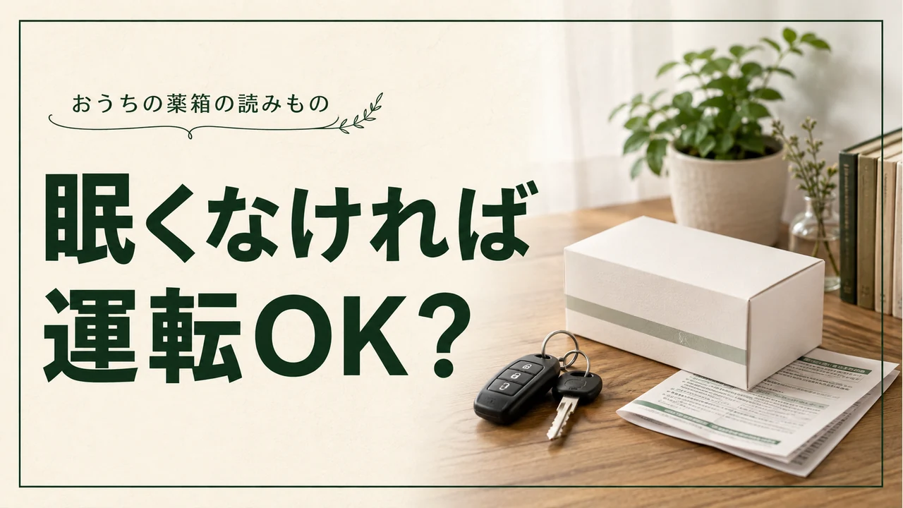 眠くなければ運転OK？ — 薬の管理を考えるイメージ