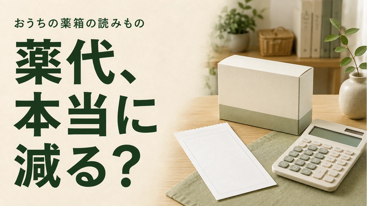 薬代、本当に減る？ — 薬の管理を考えるイメージ
