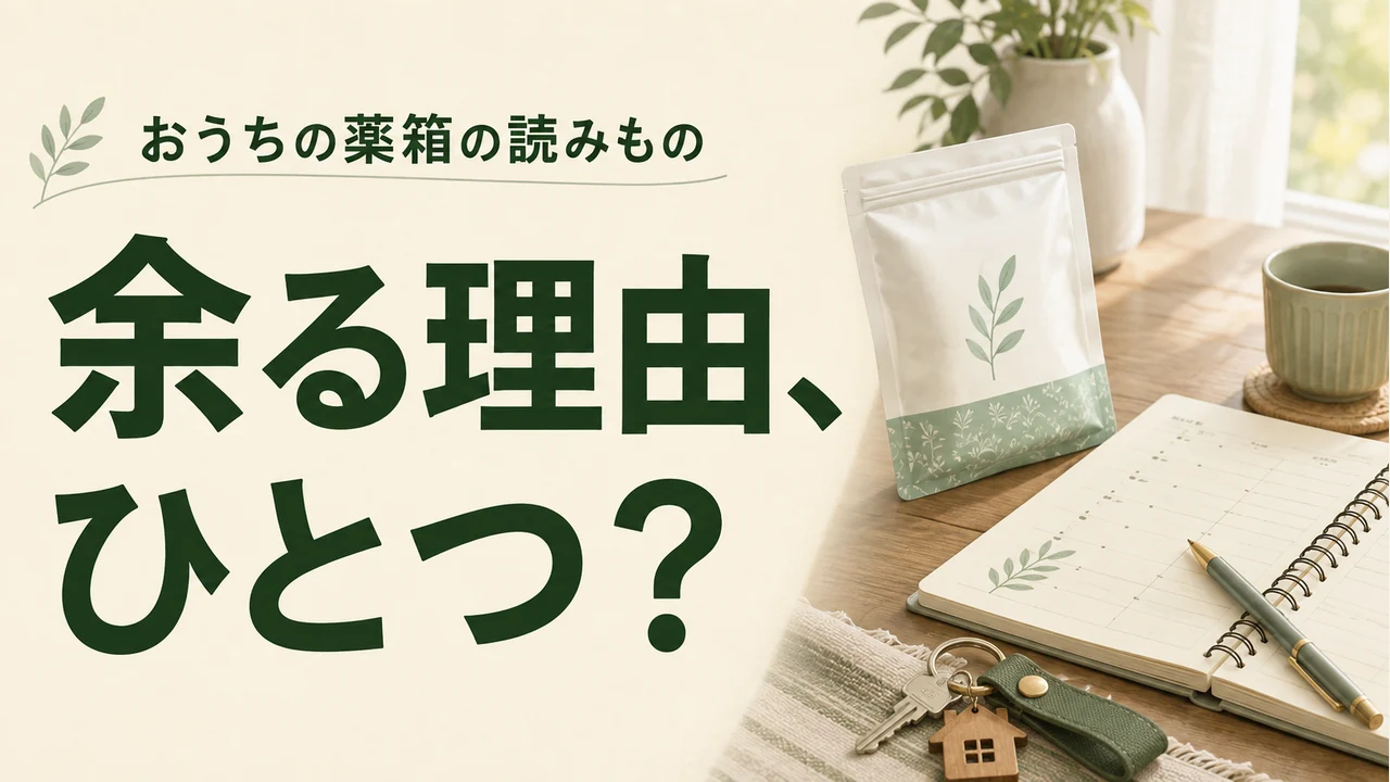 余る理由、ひとつ？ — 薬の管理を考えるイメージ